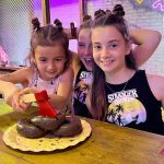 Axe Throwing kids birthday session